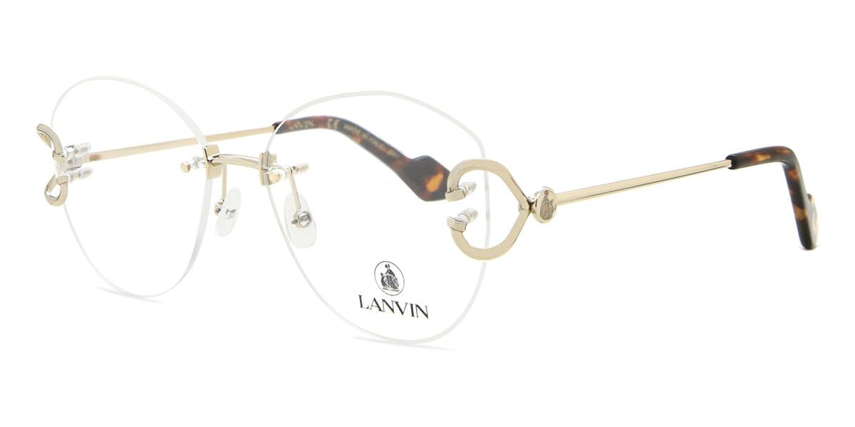 LANVIN en Bleu Women's Modern Chassis Only Sunglasses, 700 Gold, 55