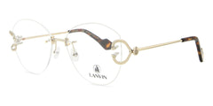 LANVIN en Bleu Women's Modern Chassis Only Sunglasses, 700 Gold, 55
