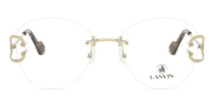 LANVIN en Bleu Women's Modern Chassis Only Sunglasses, 700 Gold, 55