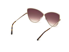 Shiny Rose Gold Elise Cats Eyes Sunglasses