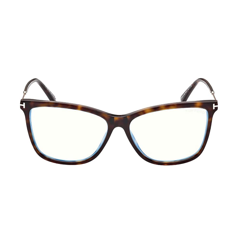 Tom Ford FT 5824-B 052 Dark Havana Plastic Cat-Eye Eyeglasses 56mm