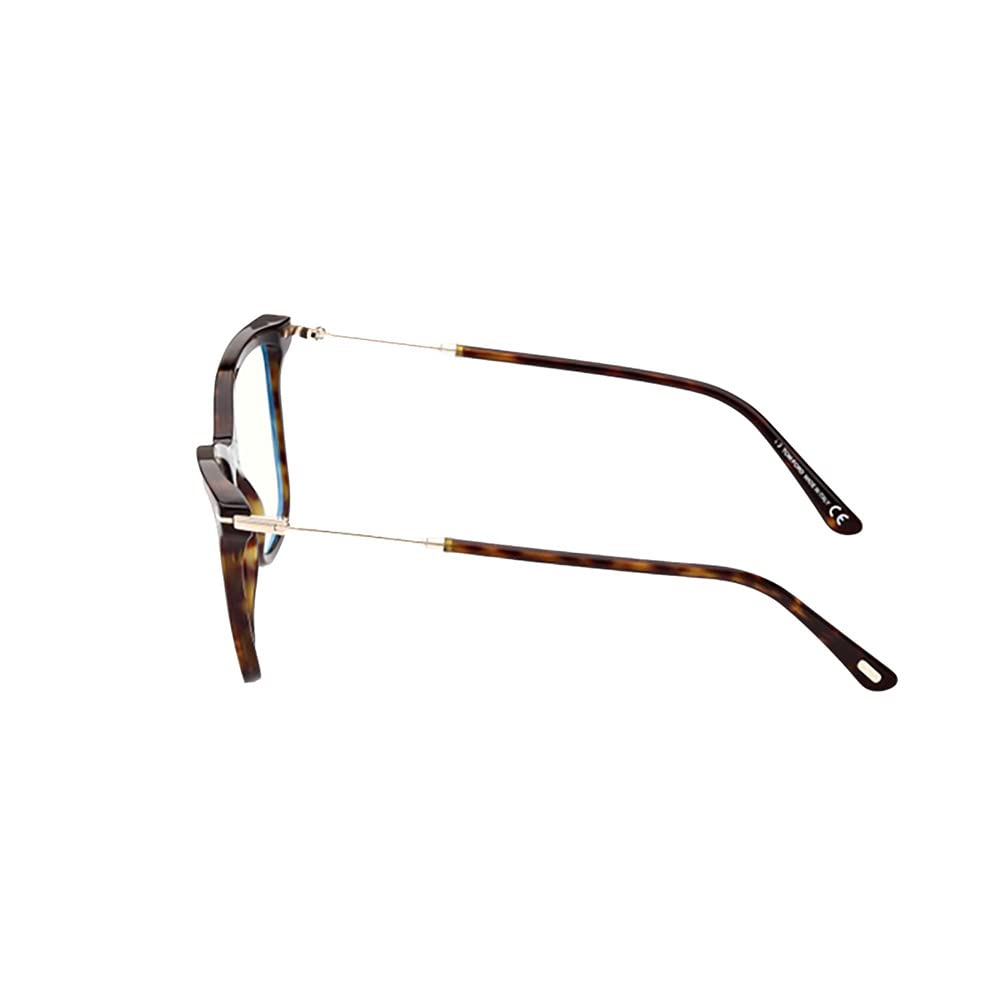 Tom Ford FT 5824-B 052 Dark Havana Plastic Cat-Eye Eyeglasses 56mm