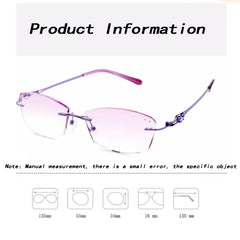 Rimless HD Diamond Cut Reading Glasses