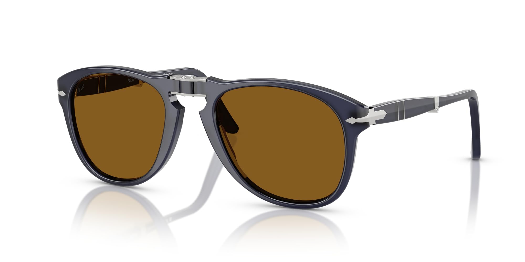 Persol mens Po0714 Folding Aviator Sunglasses