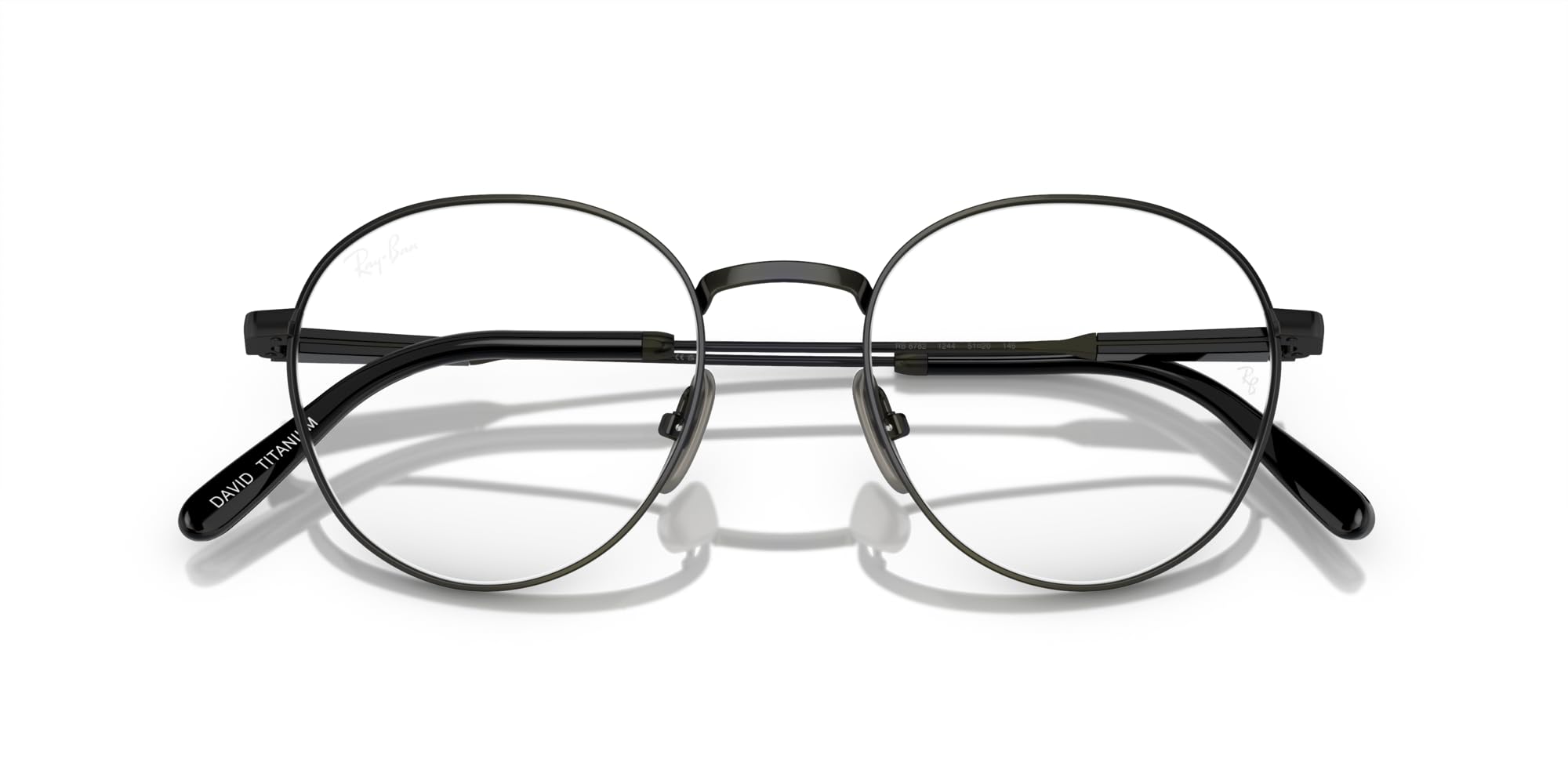 Ray-Ban Unisex Rx8782 David Titanium Round Prescription Eyewear Frames