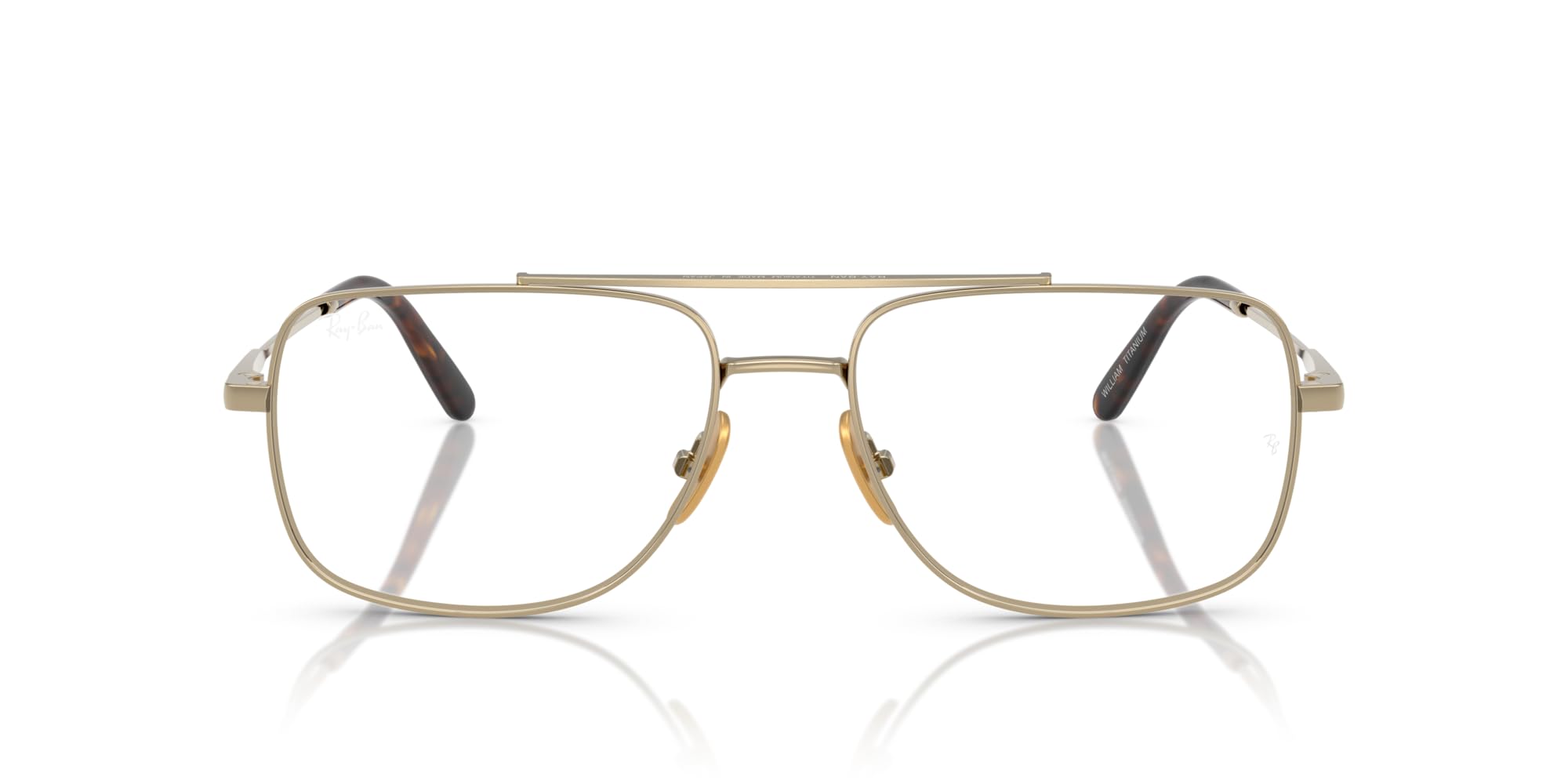 Ray-Ban Unisex Rx8797 William Titanium Square Prescription Eyewear Frames