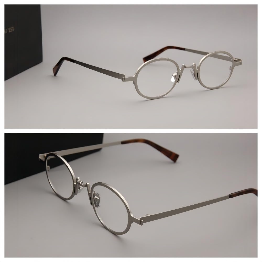 EEUUNN Glasses Frames, Fashion Glasses, Oval, Small Frames For Men Women