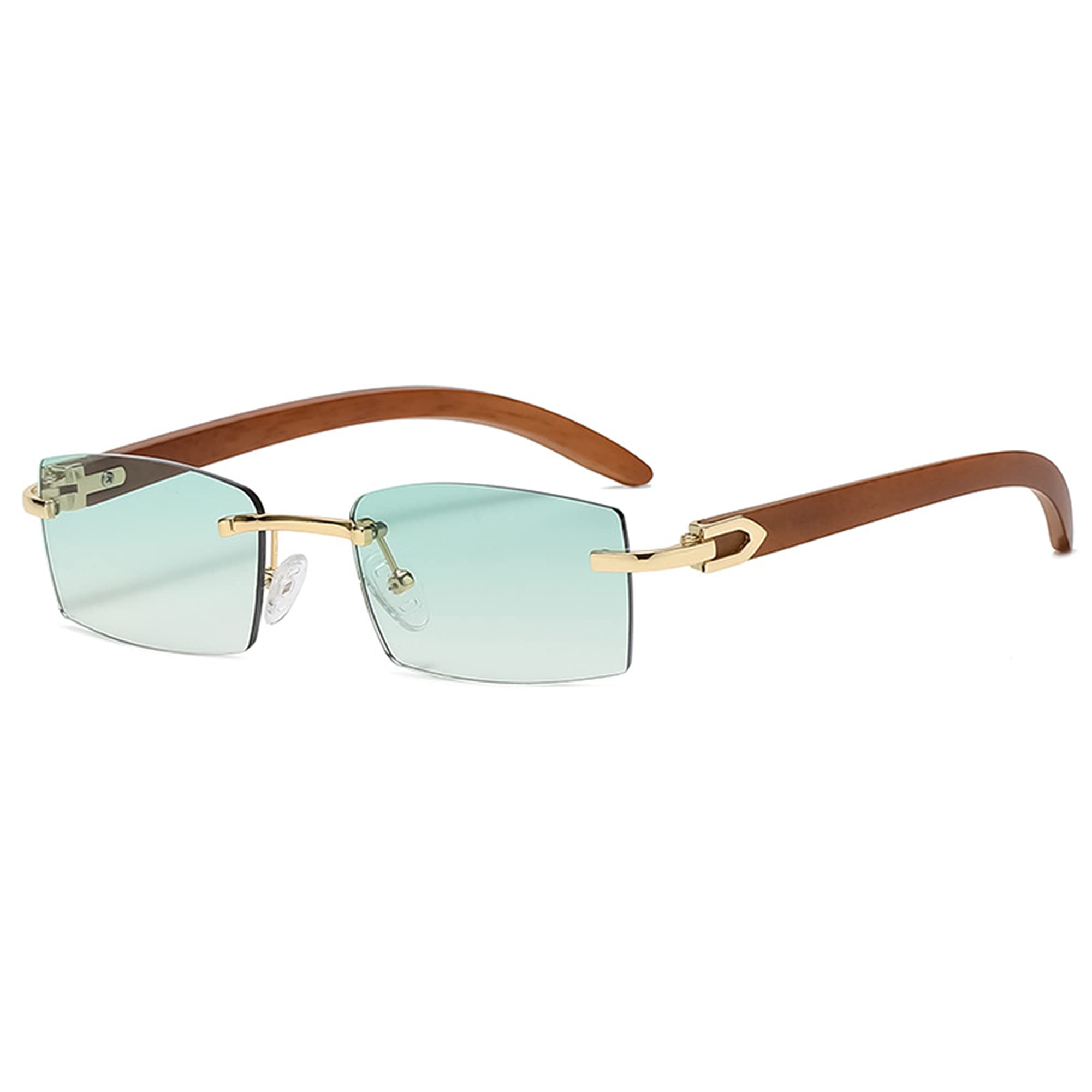 Retro Rimless Rectangle Sunglasses