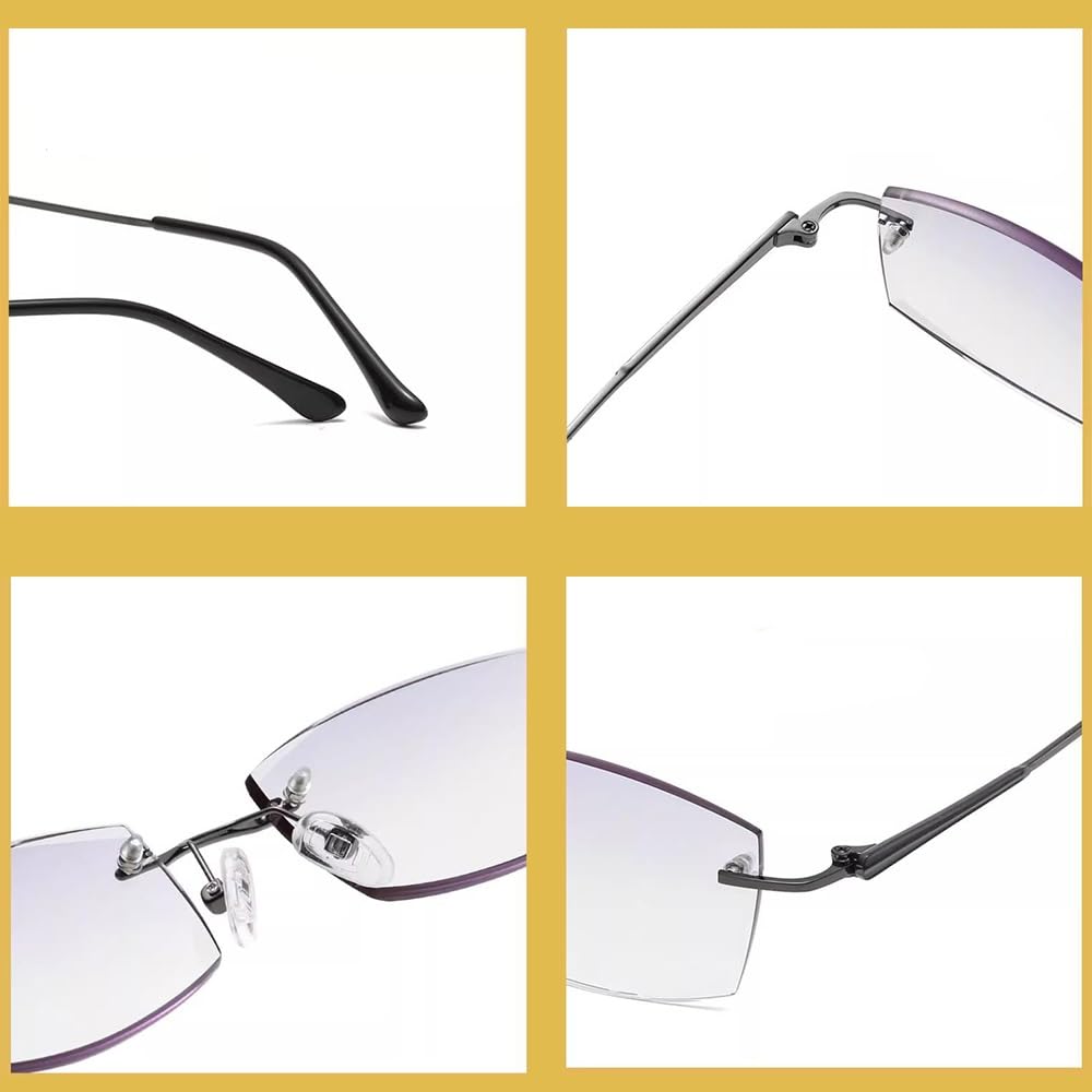 Rimless Blue Light Blocking Reading Glasses