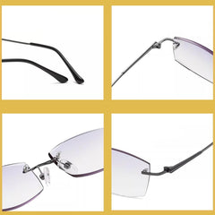 Rimless Blue Light Blocking Reading Glasses