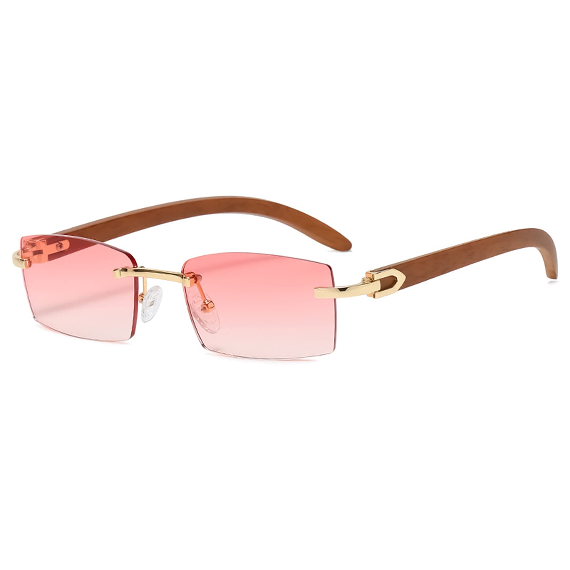 Retro Rimless Rectangle Sunglasses