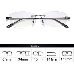 Rimless Blue Light Blocking Reading Glasses