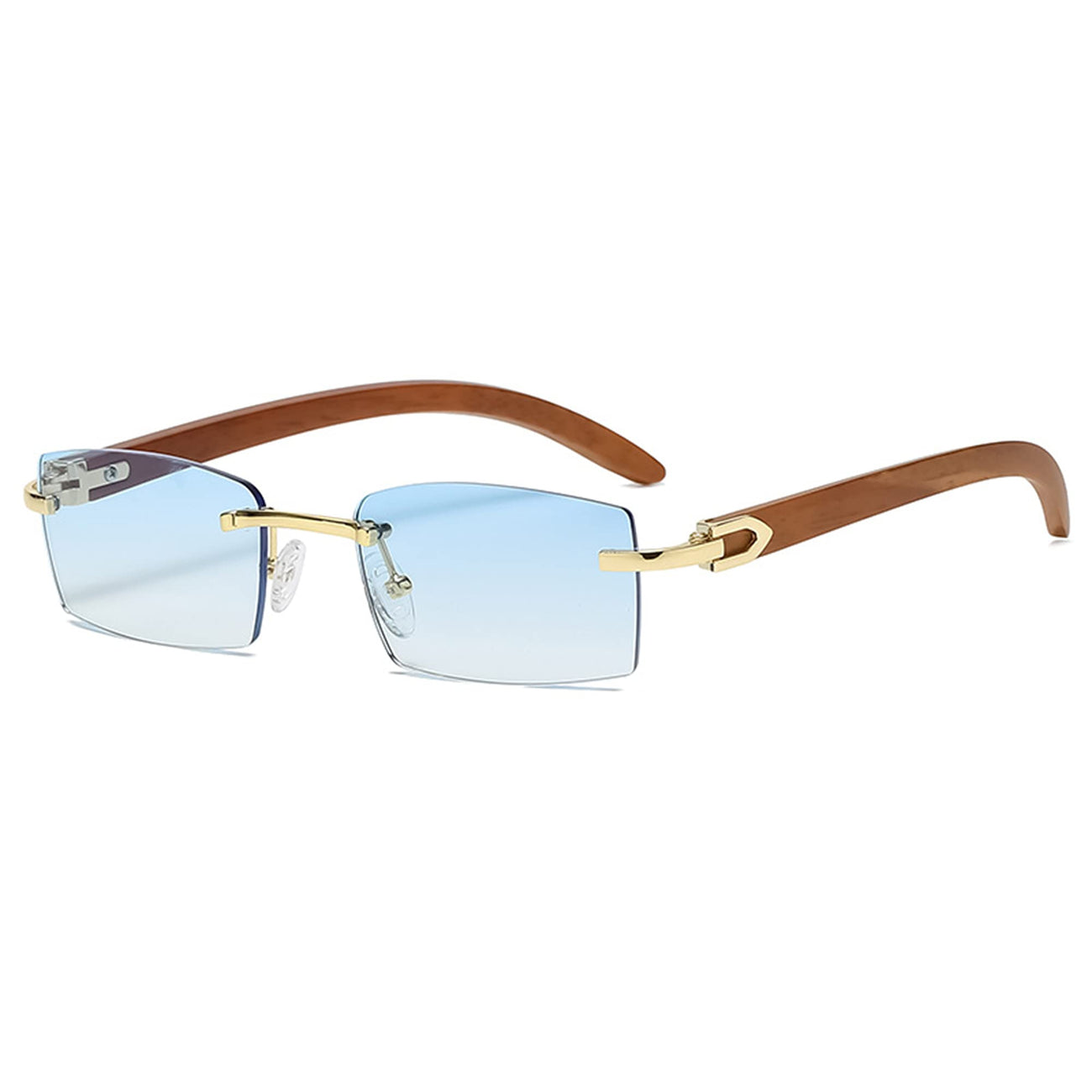 Retro Rimless Rectangle Sunglasses
