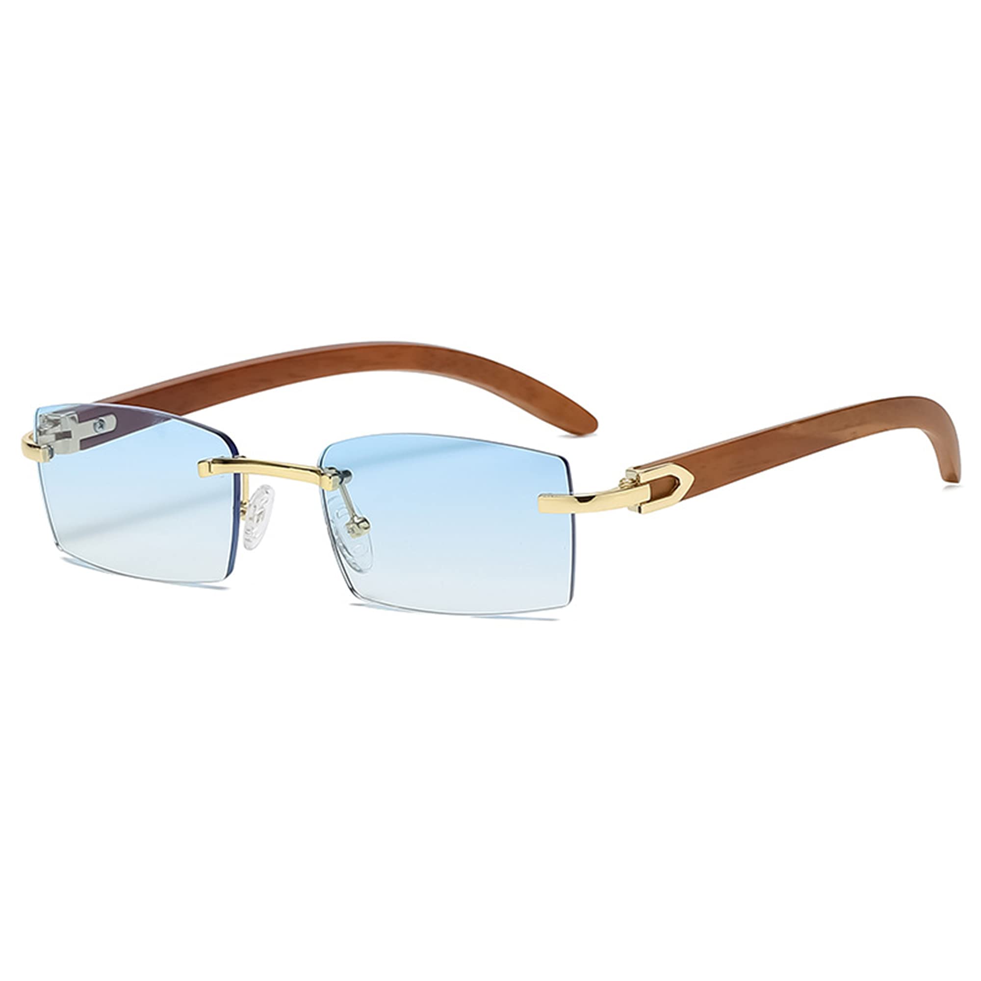 Retro Rimless Rectangle Sunglasses