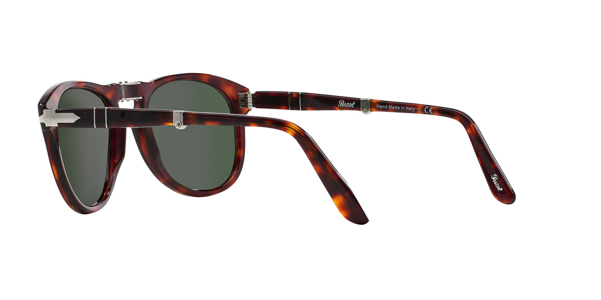 Persol PO0714 Aviator Sunglasses, Havana/Green, 52 mm