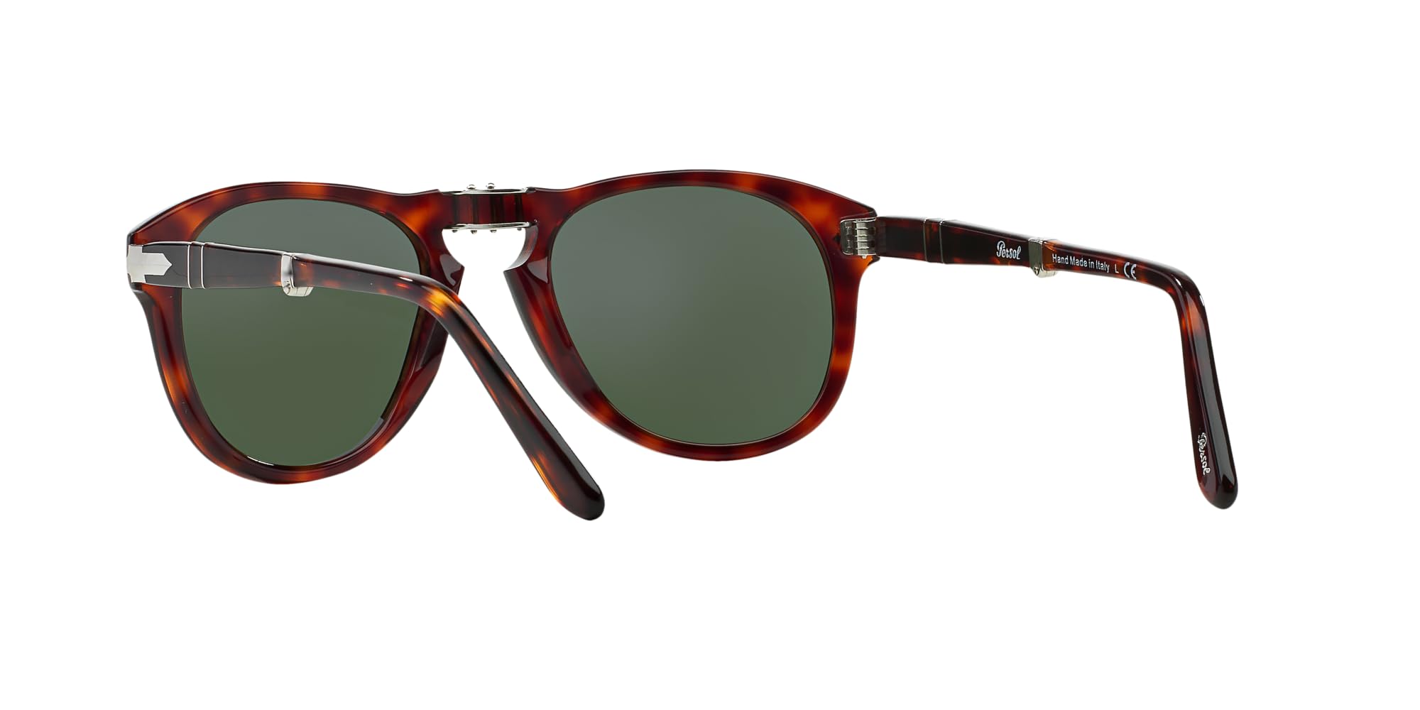 Persol PO0714 Aviator Sunglasses, Havana/Green, 52 mm