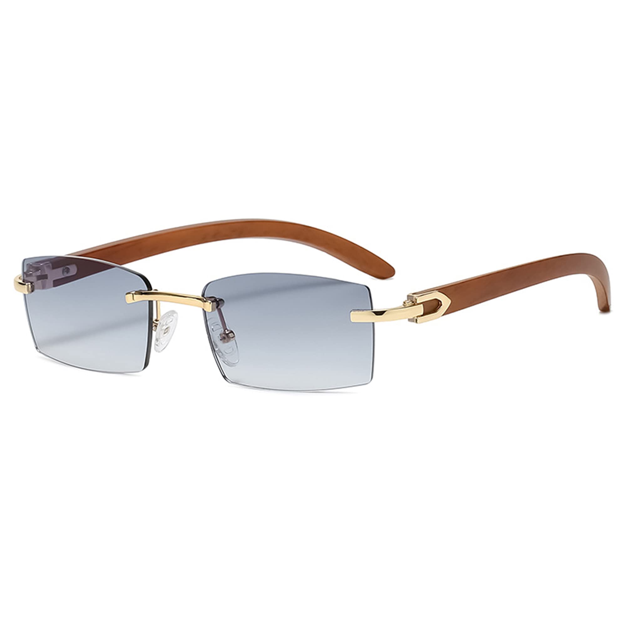 Retro Rimless Rectangle Sunglasses