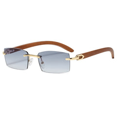 Retro Rimless Rectangle Sunglasses