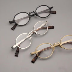 EEUUNN Glasses Frames, Fashion Glasses, Oval, Small Frames For Men Women