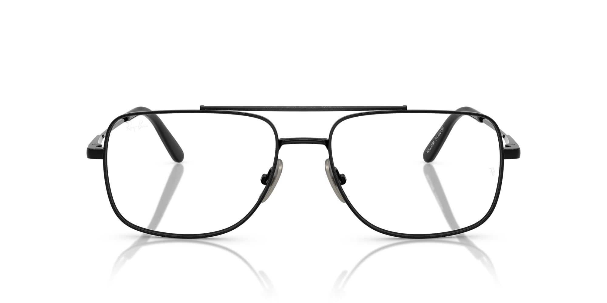 Ray-Ban Unisex Rx8797 William Titanium Square Prescription Eyewear Frames