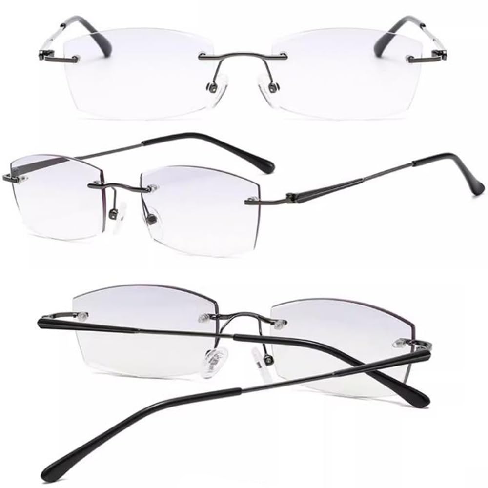 Rimless Blue Light Blocking Reading Glasses