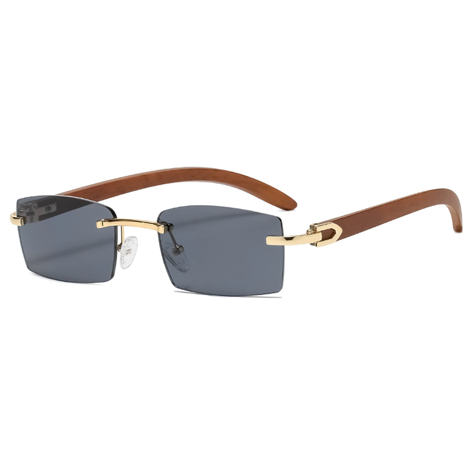 Retro Rimless Rectangle Sunglasses
