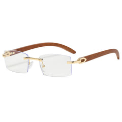 Retro Rimless Rectangle Sunglasses