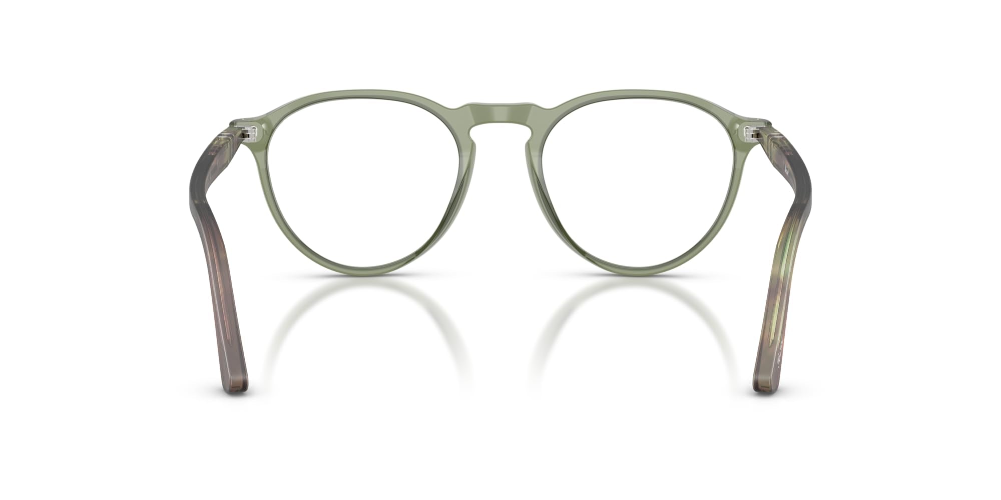 Persol PO3286V Prescription Eyewear Frames, Transparent Green/Demo Lens, 51 mm