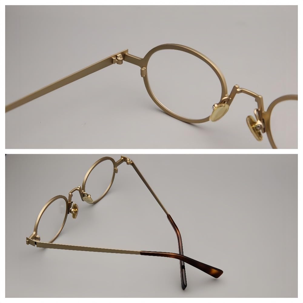 EEUUNN Glasses Frames, Fashion Glasses, Oval, Small Frames For Men Women