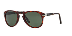 Persol PO0714 Aviator Sunglasses, Havana/Green, 52 mm