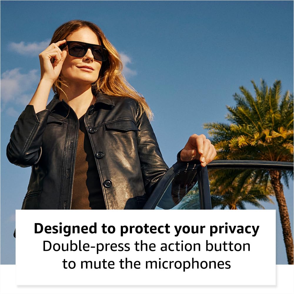 Smart Audio Square Sunglasses with Polarized Lenses