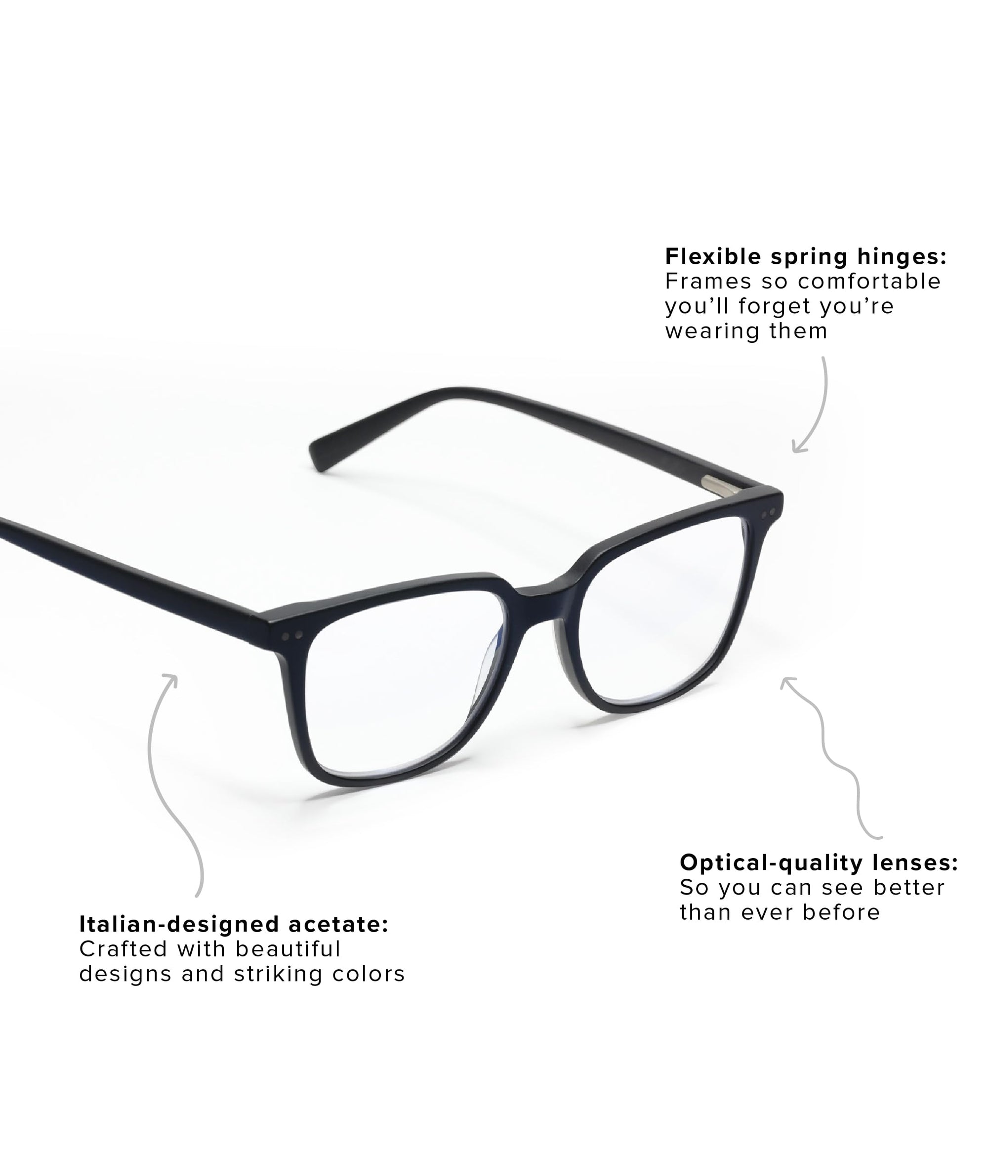 Premium Square Blue Light Reading Glasses