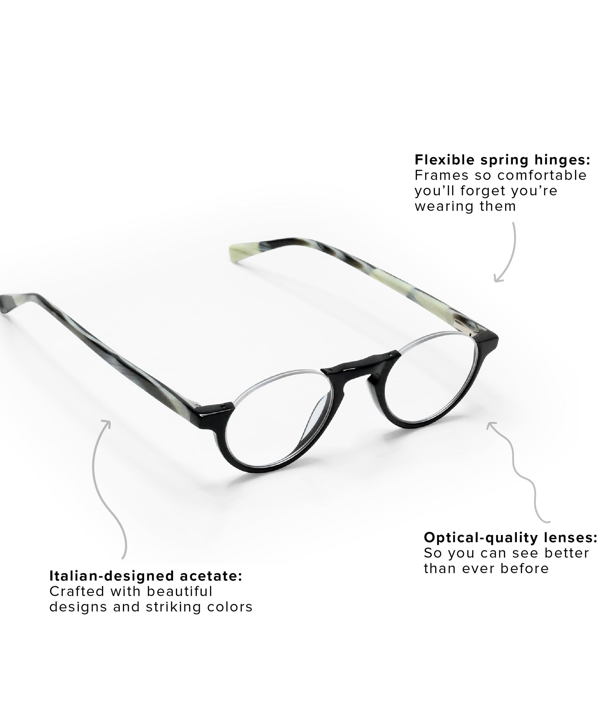 eyebobs - Vice Chair | Premium Reading Glasses for Men and Women | Half Rim Frame