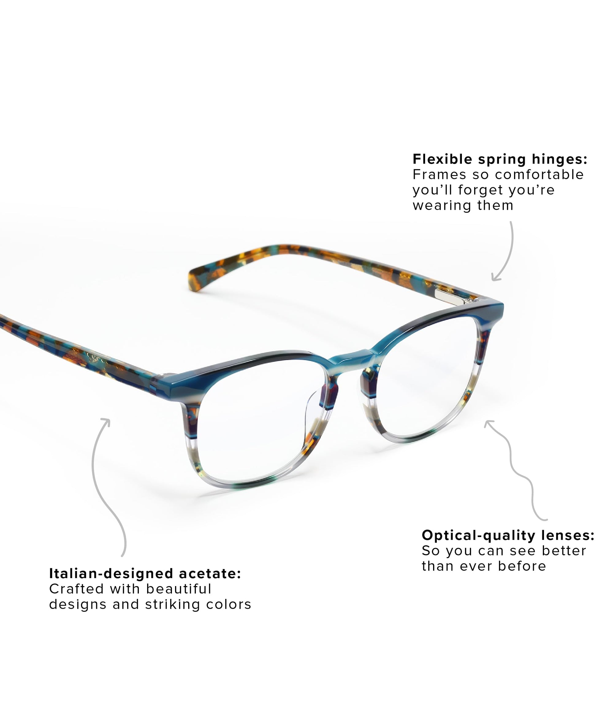 Premium Square Frame Reading Glasses