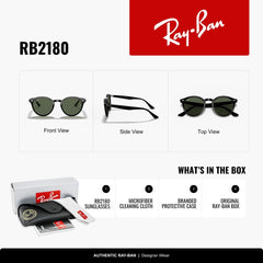 Ray-Ban womens Rb2180 Round Sunglasses