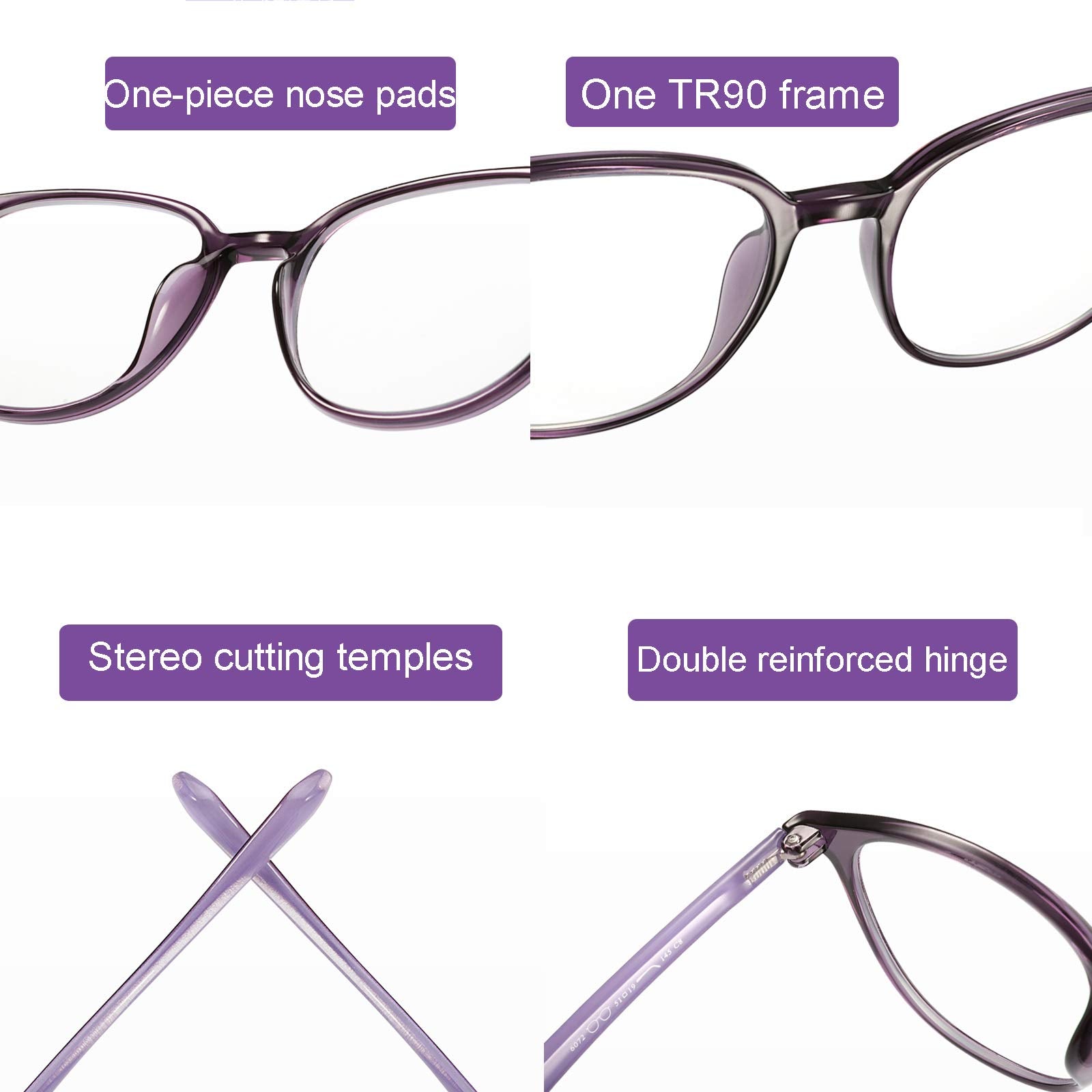 Blue Light Blocking Adjustable Reading Glasses