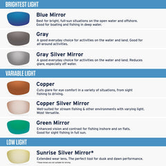 Rectangular Fishing & Watersports Sunglasses