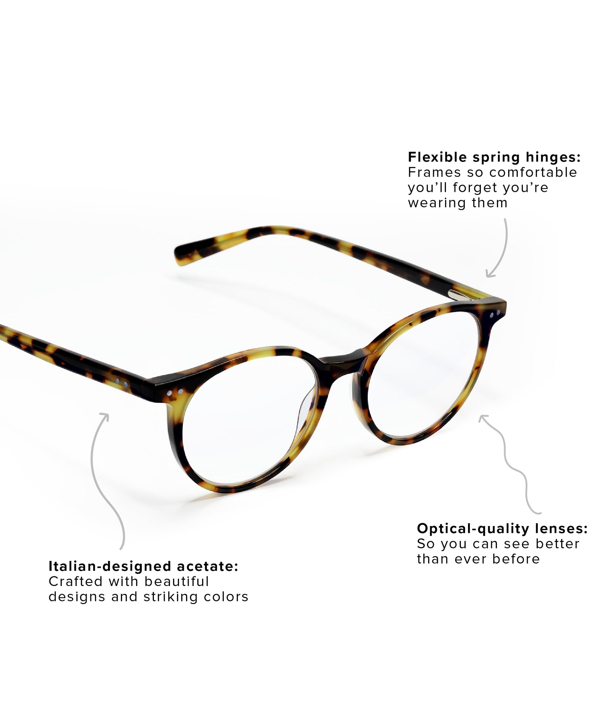 eyebobs - Case Closed | Premium Reading Glasses for Men and Women | Round Frame