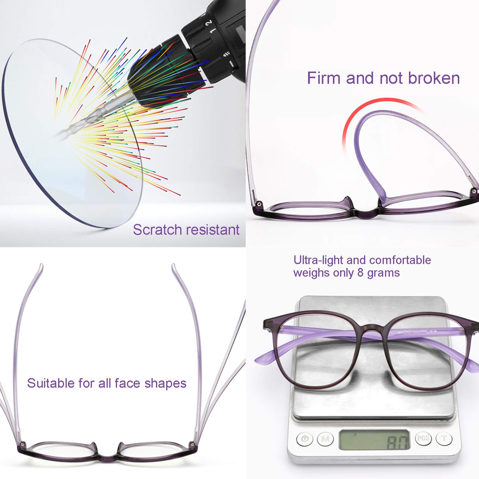 Blue Light Blocking Adjustable Reading Glasses