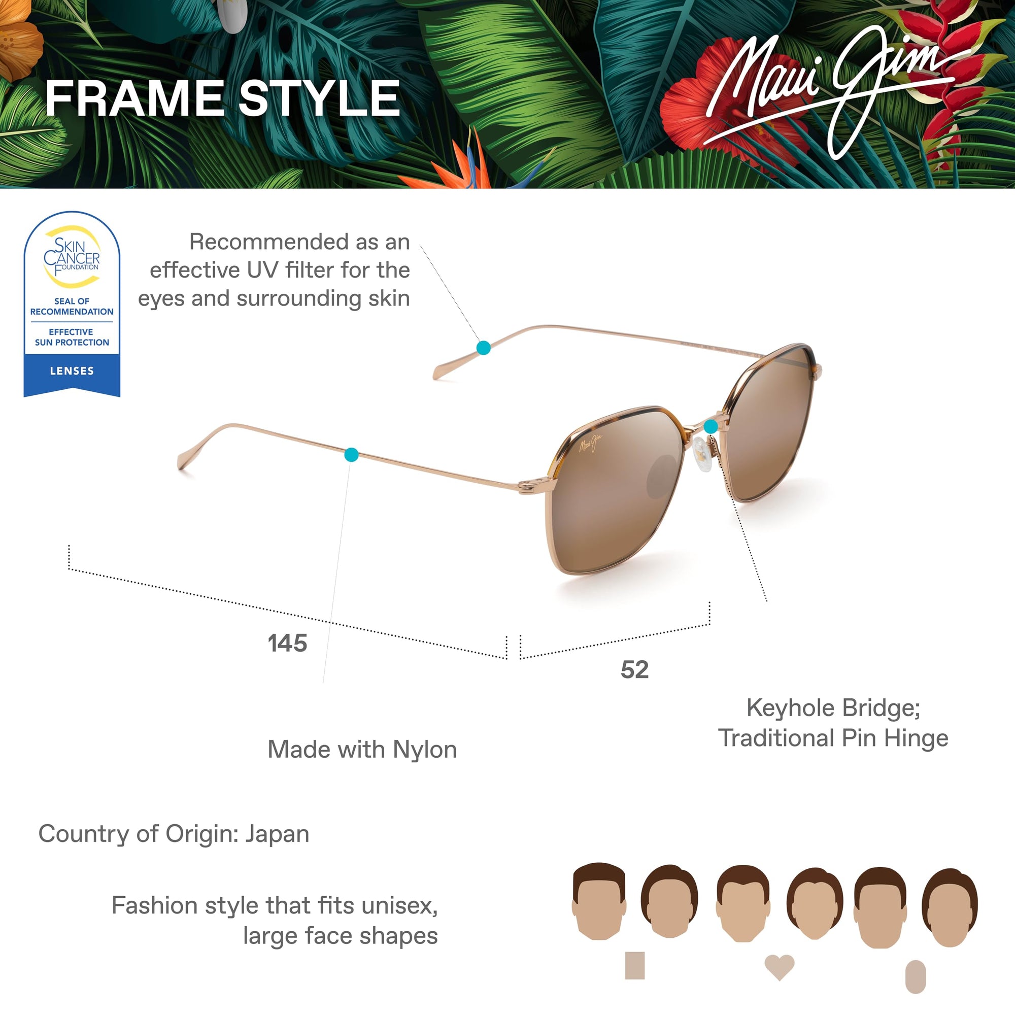 Maui Jim Polarized Men's and Women's Moon Doggy Fashion Sunglasses